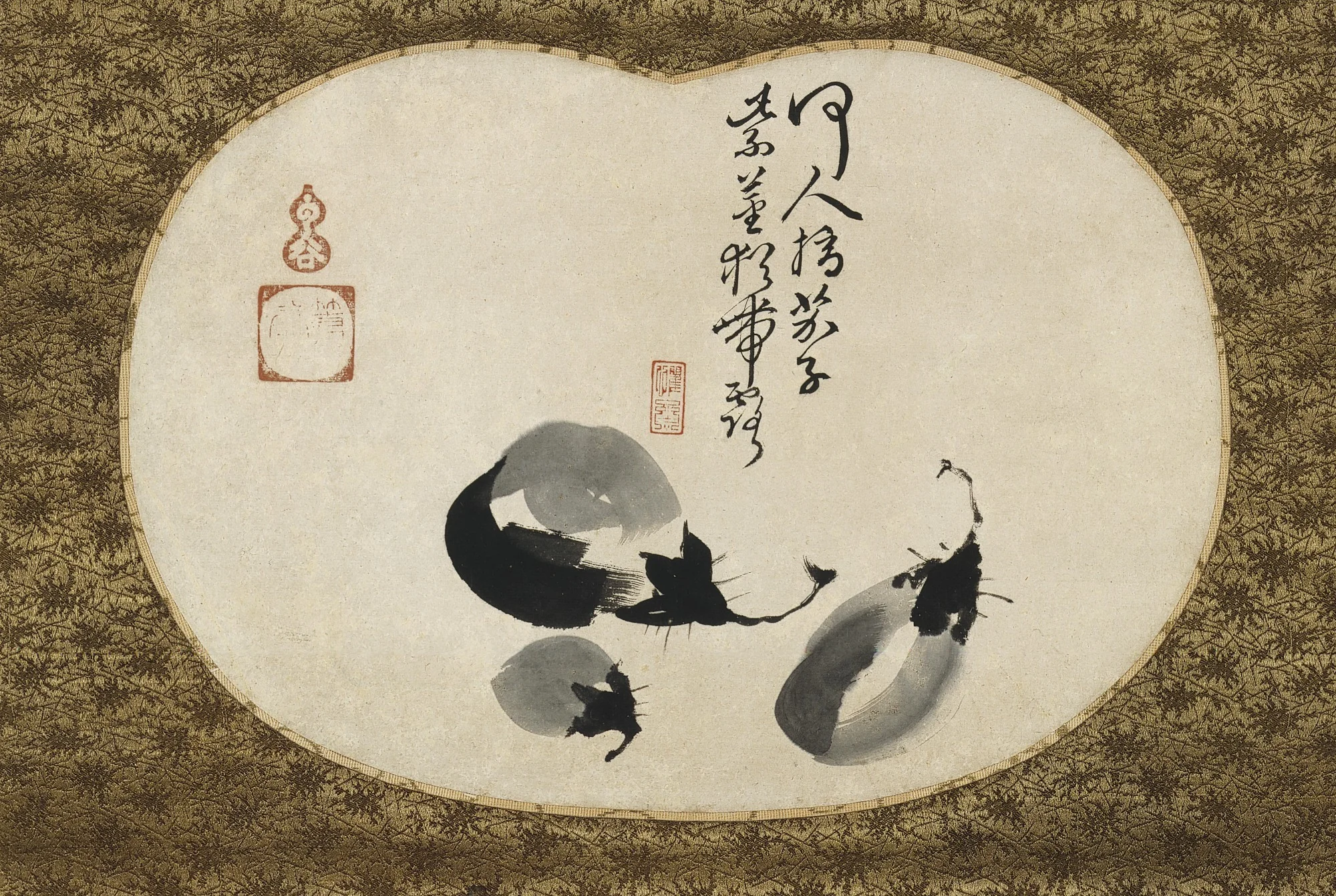 Eggplants and Poem, detail