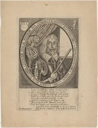 Robert Devereux, Third Earl of Essex, by William Marshall, ink, 1646