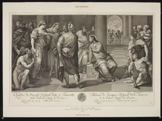 The Woman taken in Adultery, by Philipp Andreas Kilian, 1750