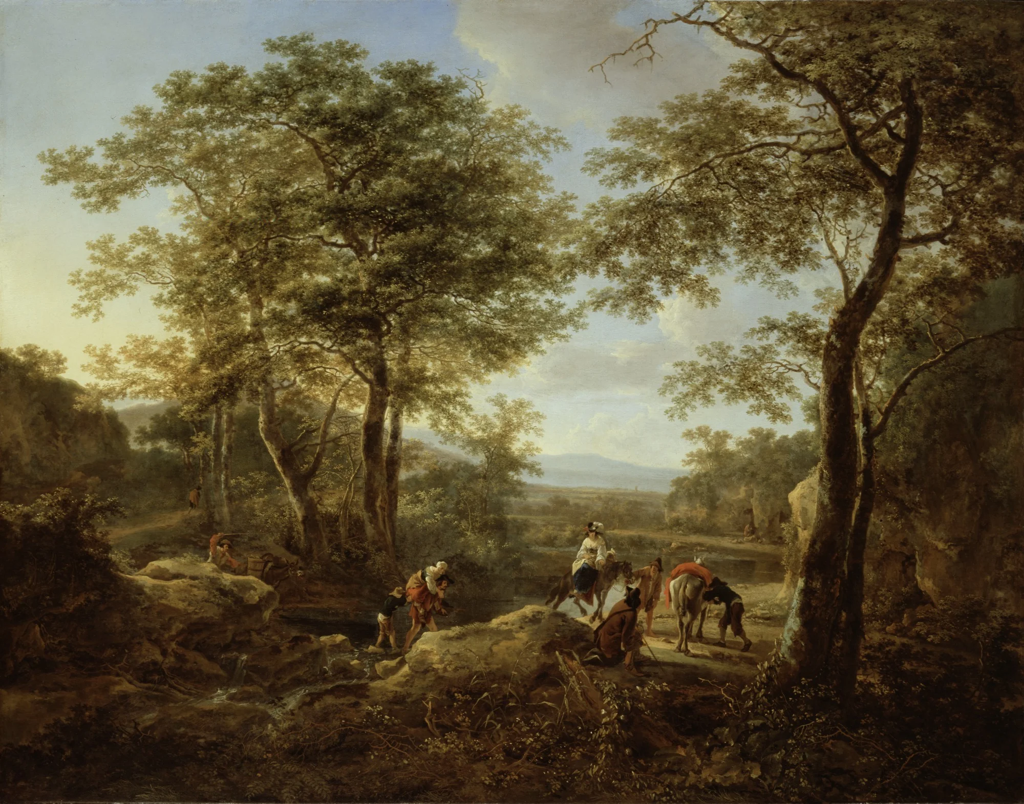 The Ford and Halt of the Travelers, detail