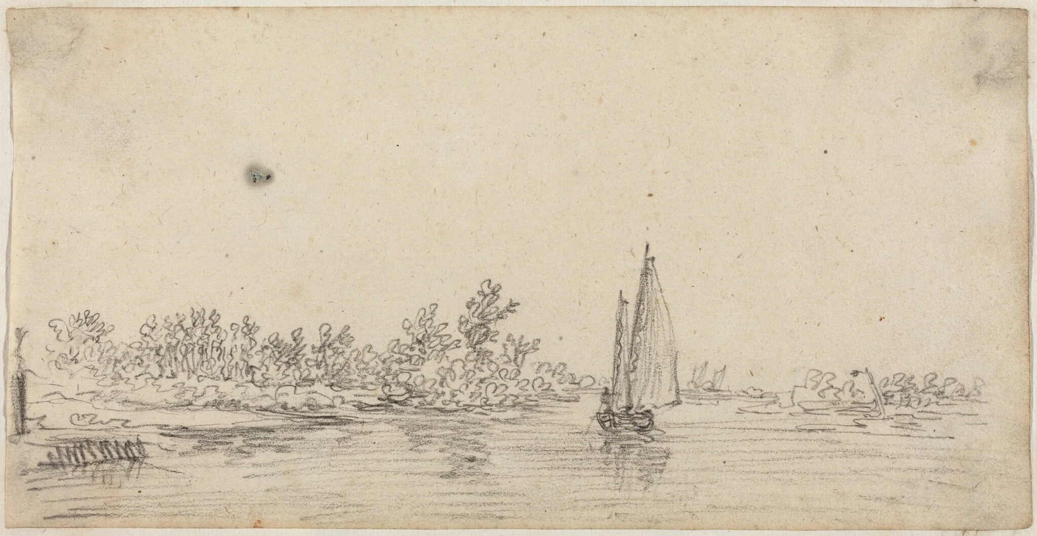 Sailboat on an Estuary, detail
