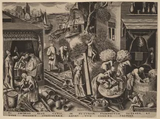 Prudence, by Philip Galle, ink, 1559