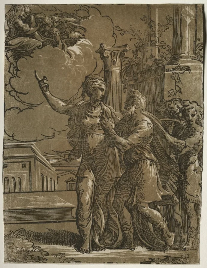 Tiburtine Sibyl and the Emperor Augustus, detail