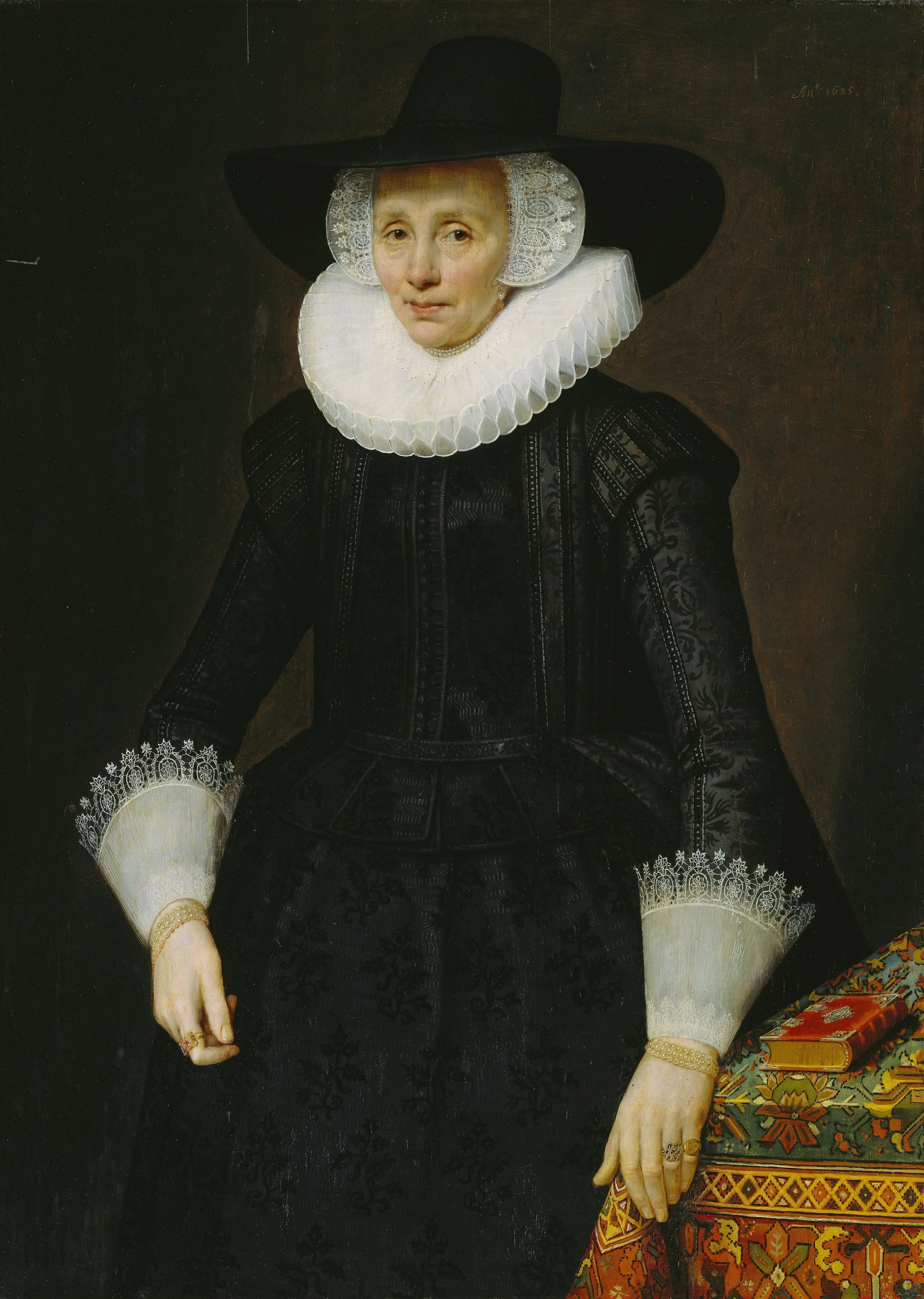 Portrait of Margarita Courten (1564-1640), detail
