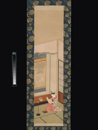 Courtesan Reading a Letter, by Ishikawa Toyonobu, unspecified, 1750