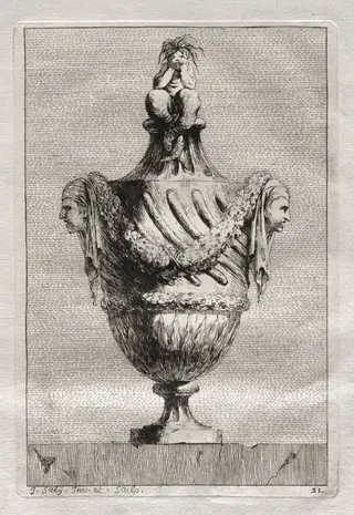 Suite of Vases:  Plate 21, by Jacques François Saly, 1746