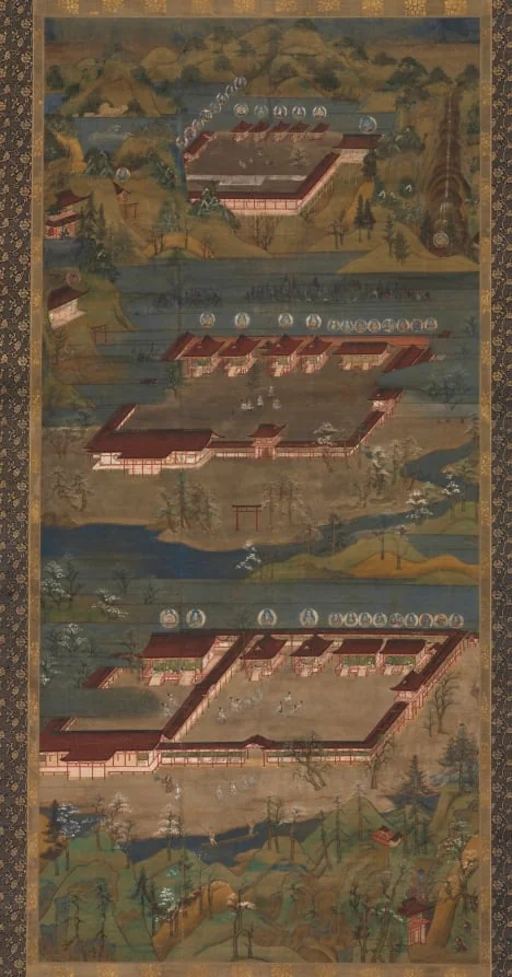 Mandala of the Three Shrines at Kumano, detail