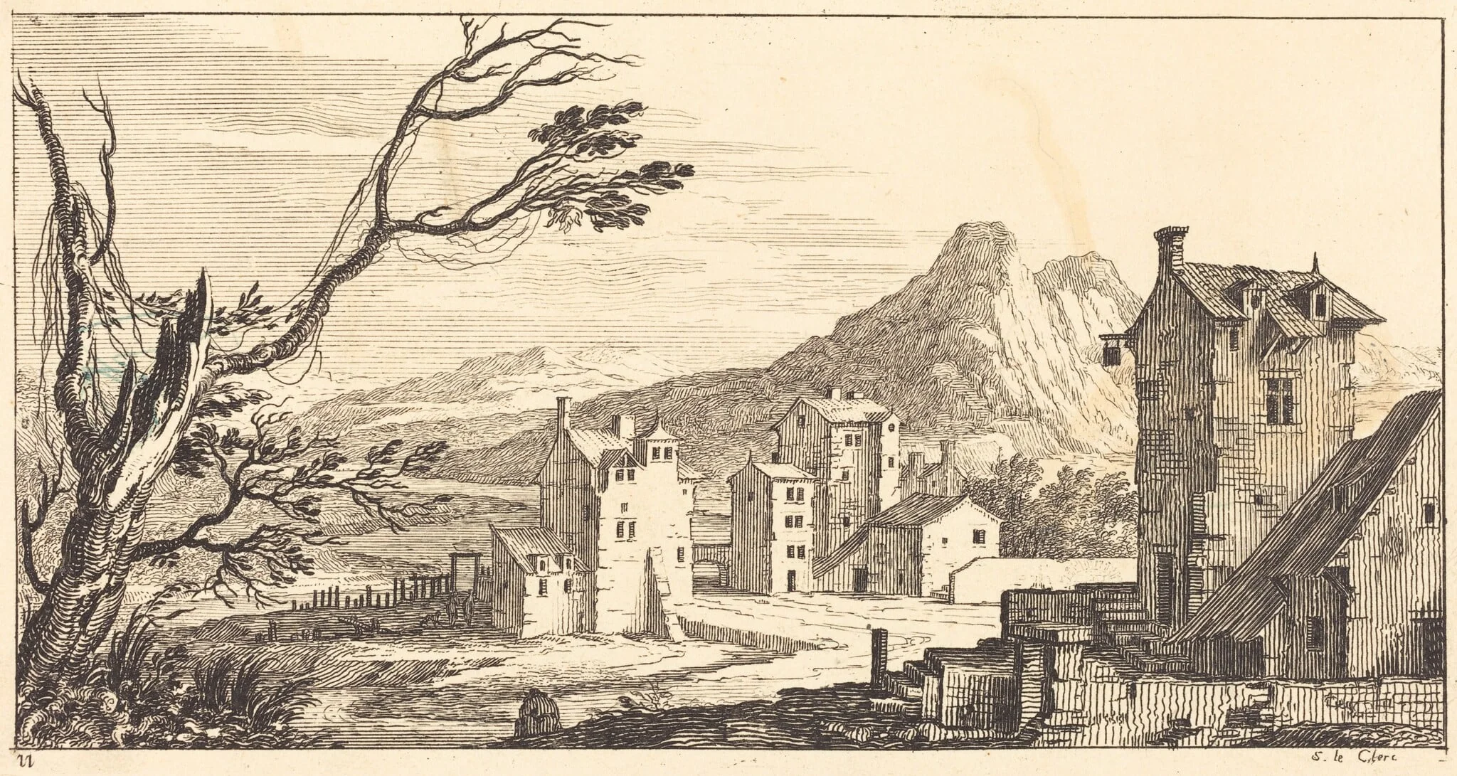 Landscape with Houses, detail