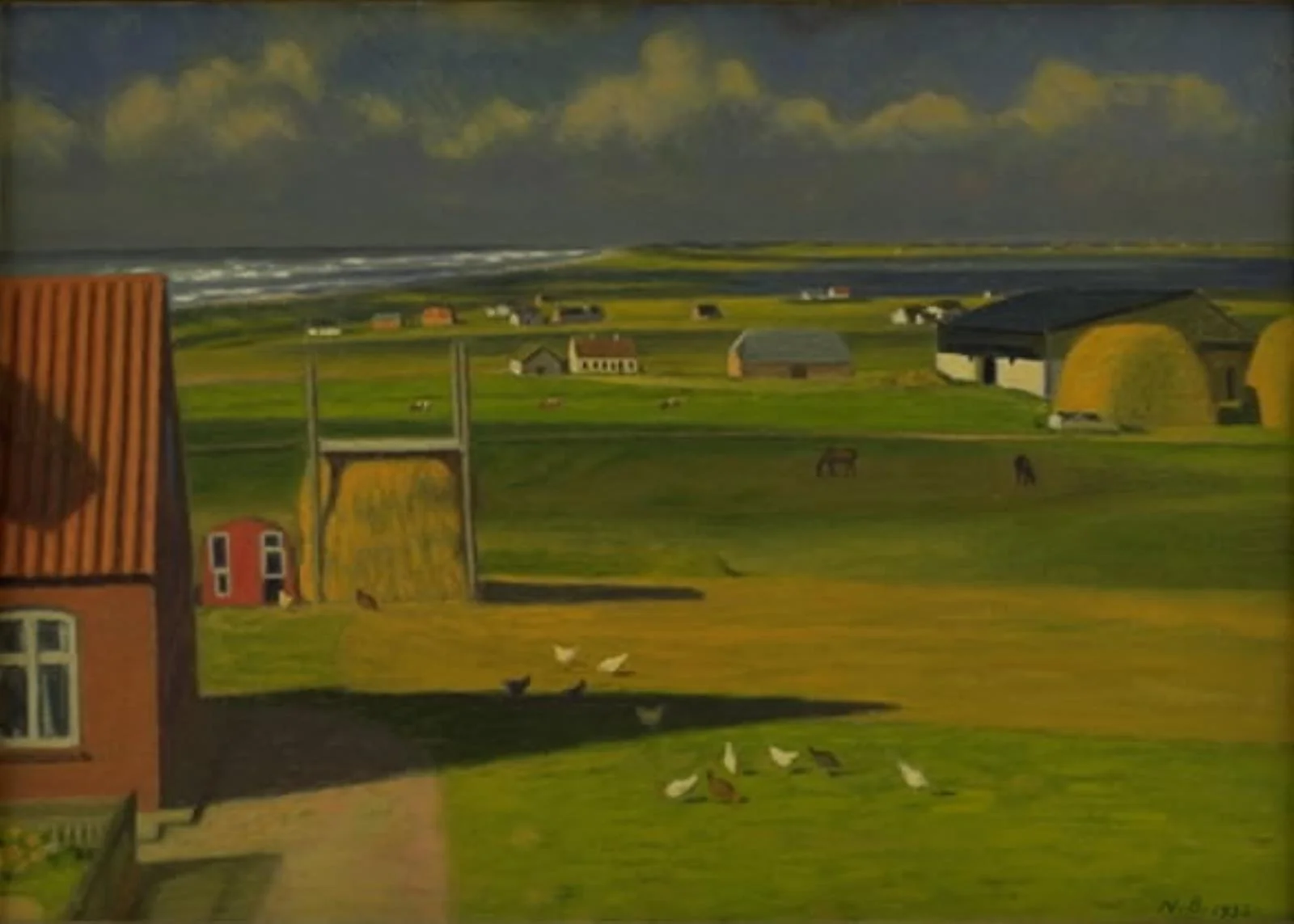 A Landscape with Farm Houses in the West of Jutland, detail