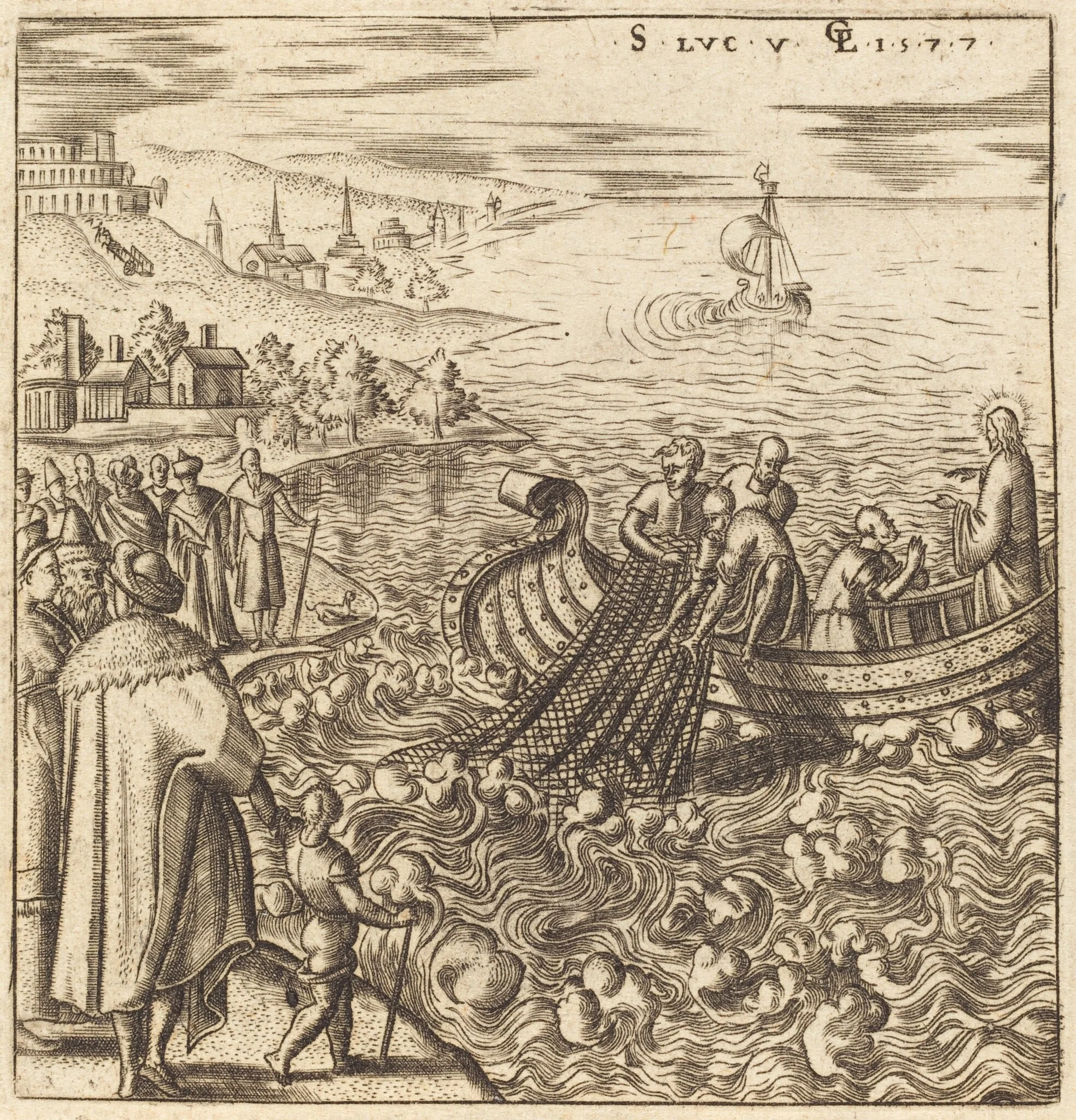 The Miraculous Draught of Fishes, detail