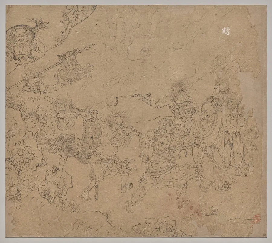 Album of Daoist and Buddhist Themes: Search the Mountain: Leaf 45, detail