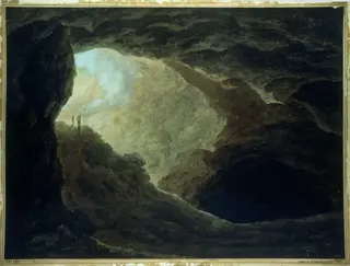 A Cavern in the Campagna, Rome, by John Robert Cozens, watercolor, 1778