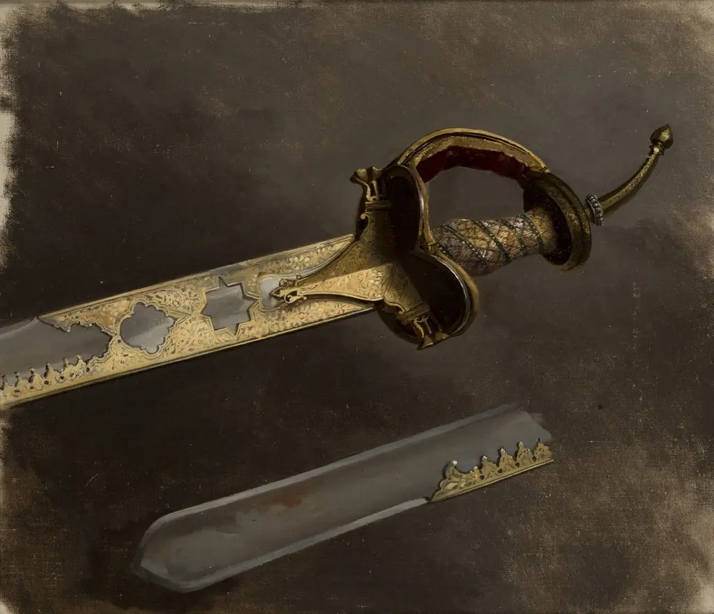 Study of a Sabre, by Stanisław Chlebowski, oil, 1869