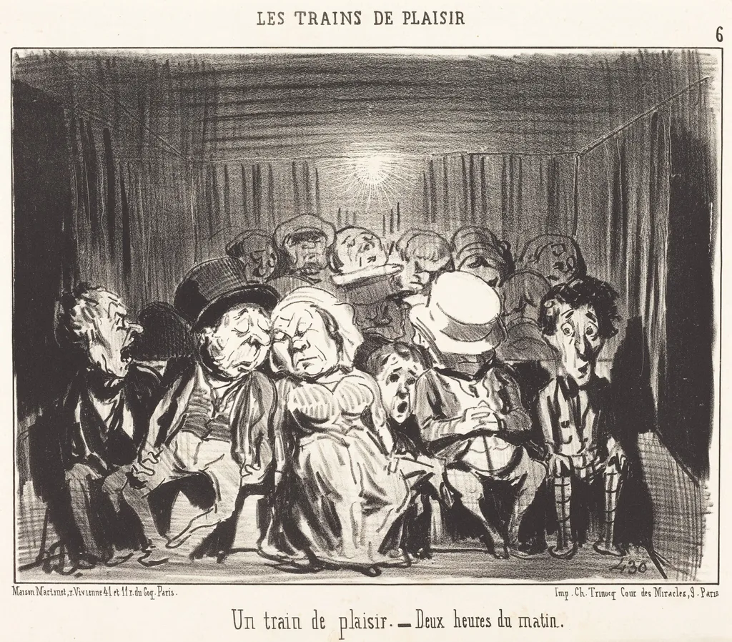 Un Train de plaisir, by Honoré Daumier, ink, 1852
