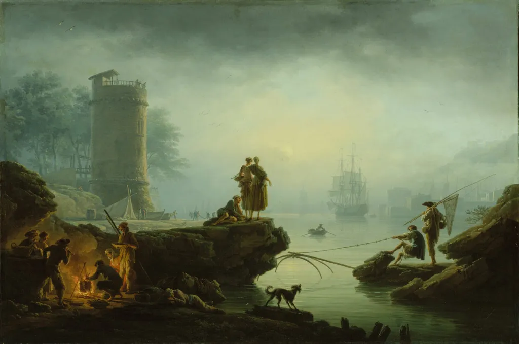 Morning, by Claude-Joseph Vernet, oil, 1760