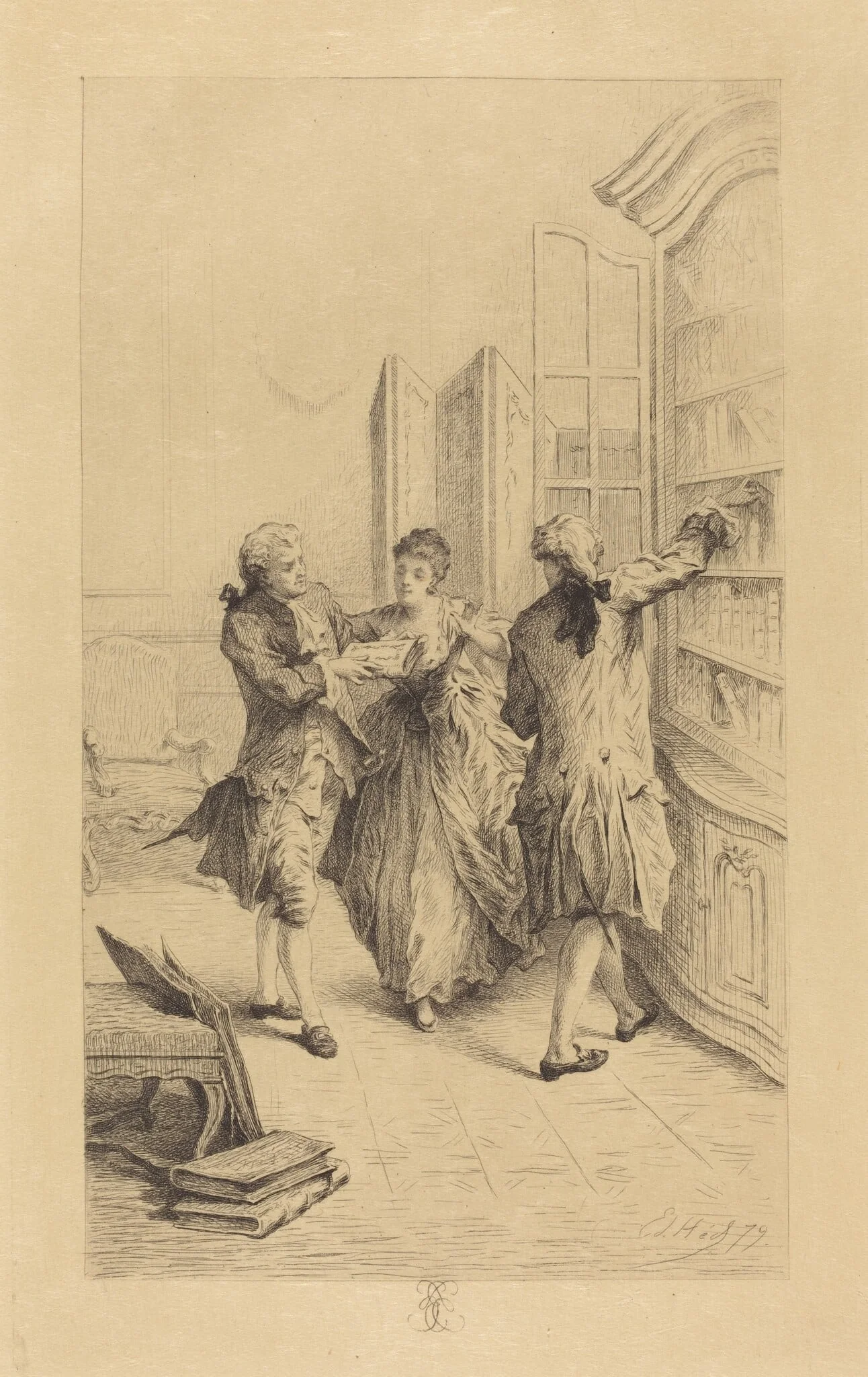 Frontispiece for "La Reliure française", detail