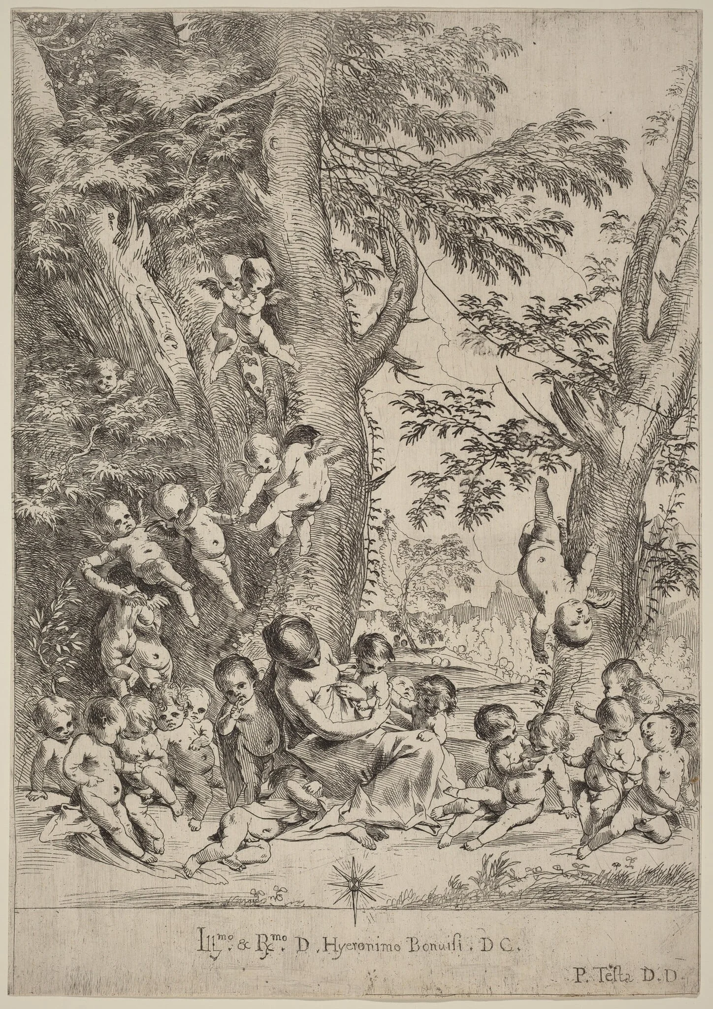Young Woman, Surrounded by Cupids (The Garden of Charity, vertical version), detail