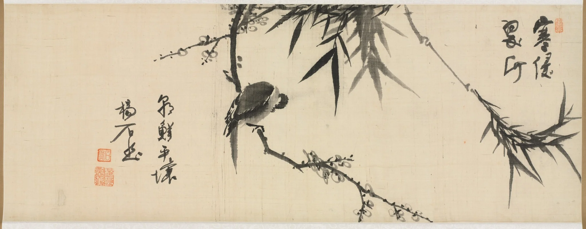 Bird Sleeping on a Plum Tree, detail
