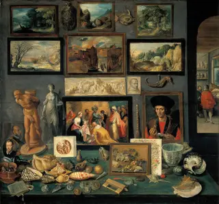 Chamber of Art and Curiosities, by Frans Francken the Younger, oil, 1636