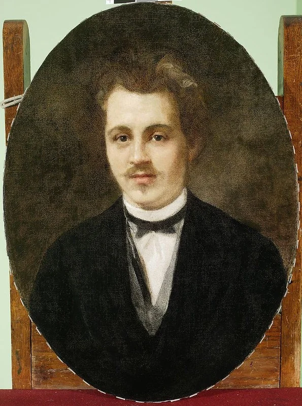 Portrait of Ludwik Méyet, father of Leopold, detail