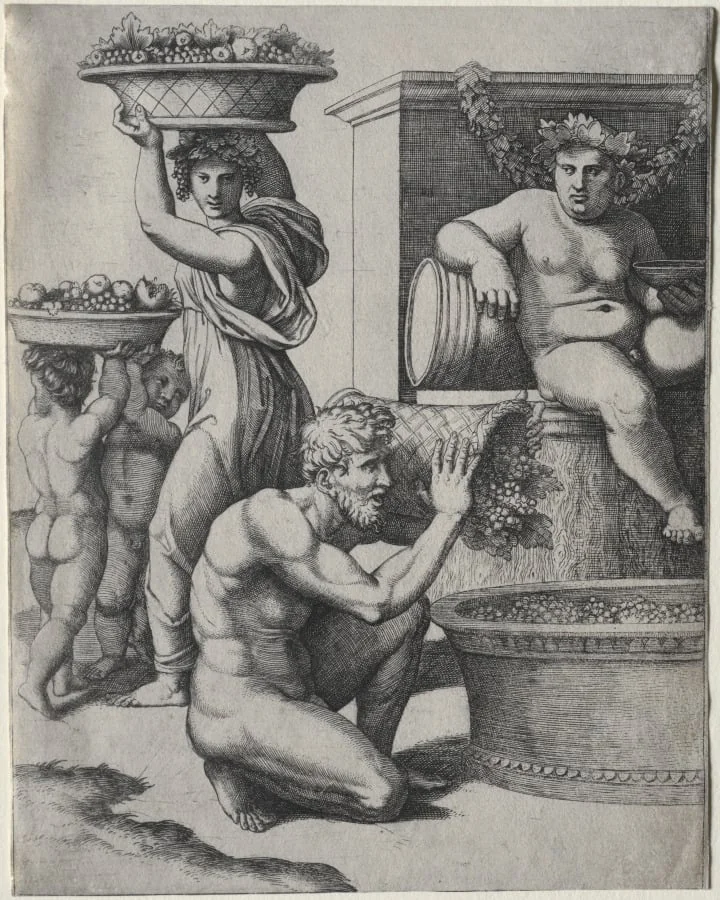 The Wine Press, detail