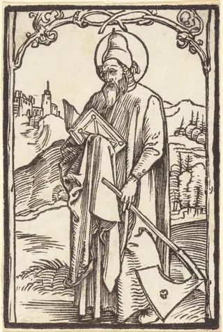 Saint Matthias, by Albrecht Dürer, ink, 1500