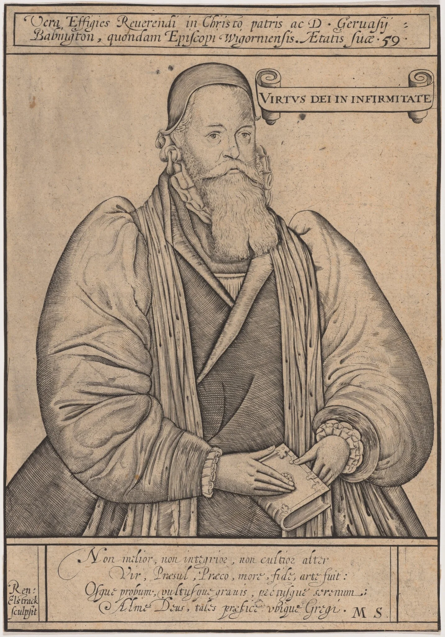 Gervase Babington, Bishop of Worcester, detail