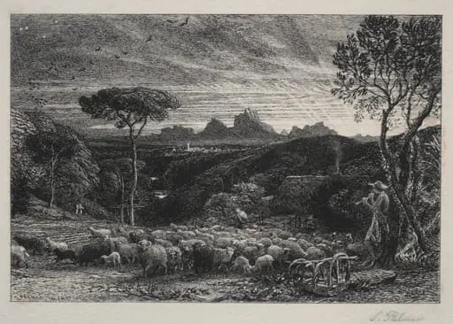 Opening the Fold, by Samuel Palmer, 1880