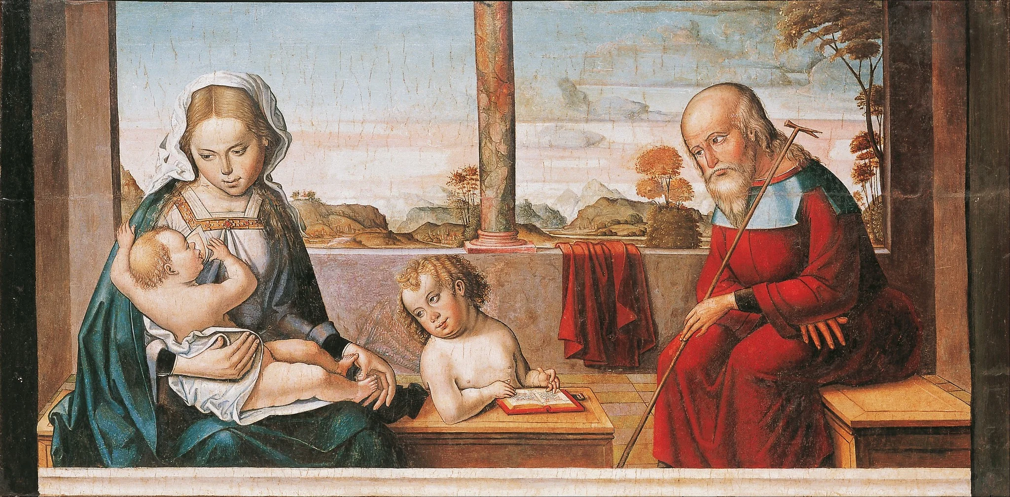 Holy Family with Young Saint John, detail