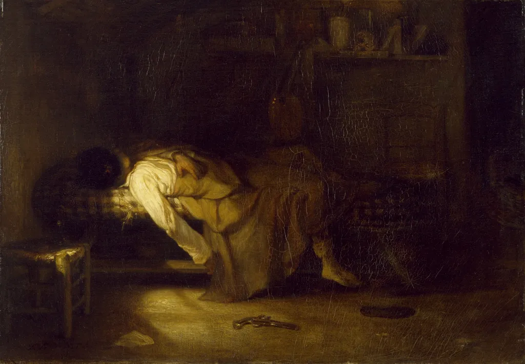 The Suicide, by Alexandre Gabriel Decamps, oil, 1836