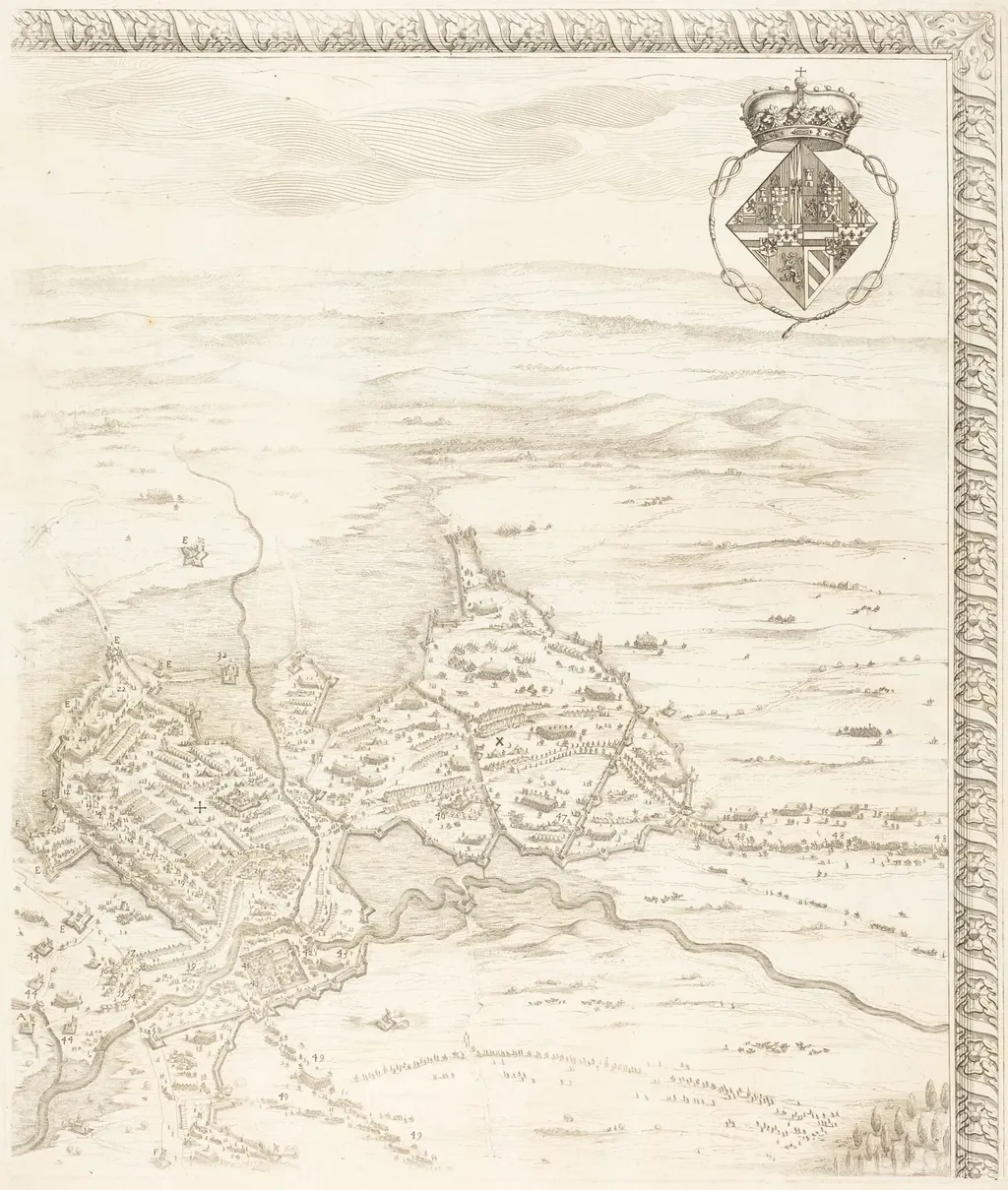 The Siege of Breda [plate 3 of 6], by Jacques Callot, ink, 1628