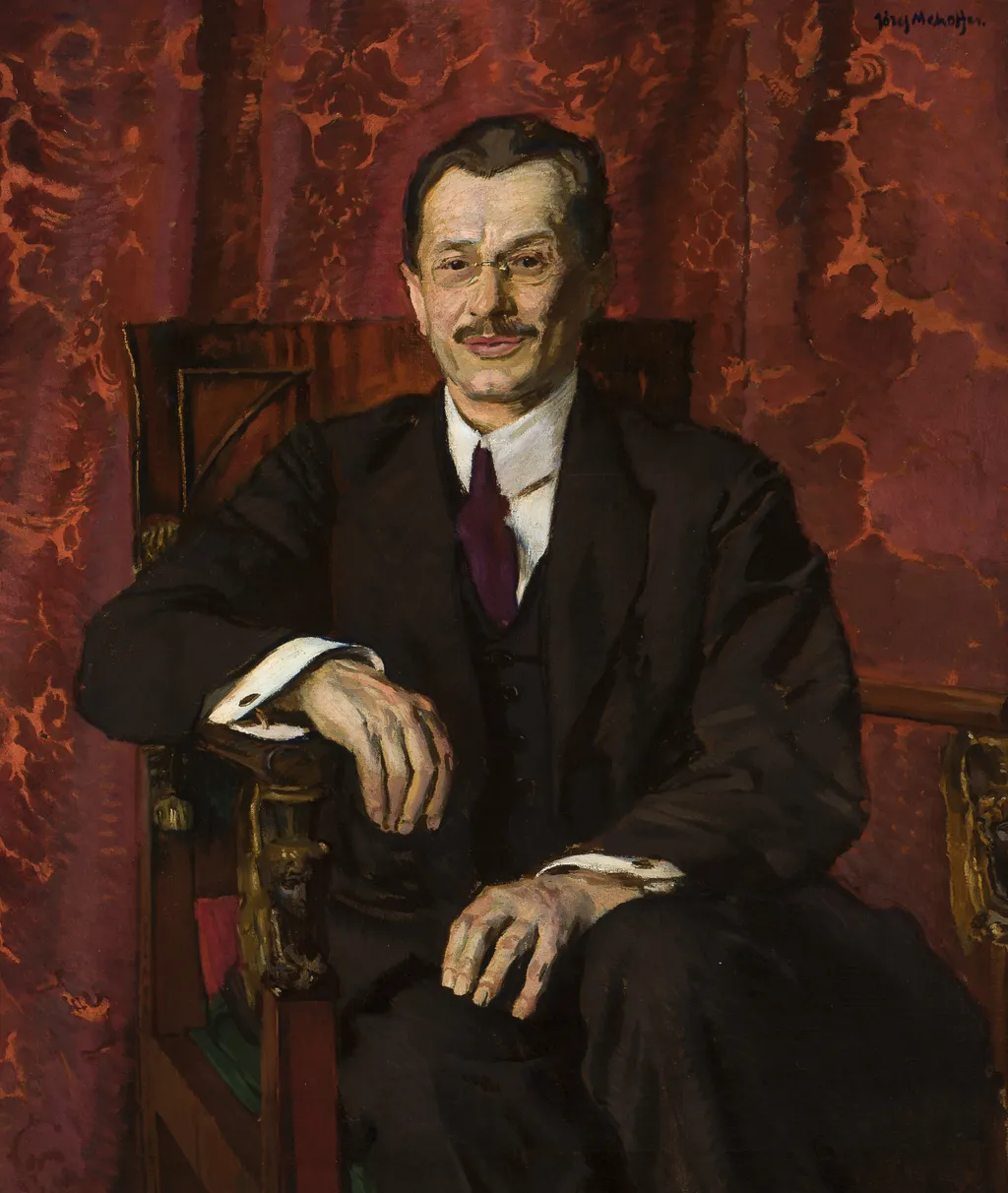 Portrait of Stanisław Łomiński, by Józef Mehoffer, oil, 1922