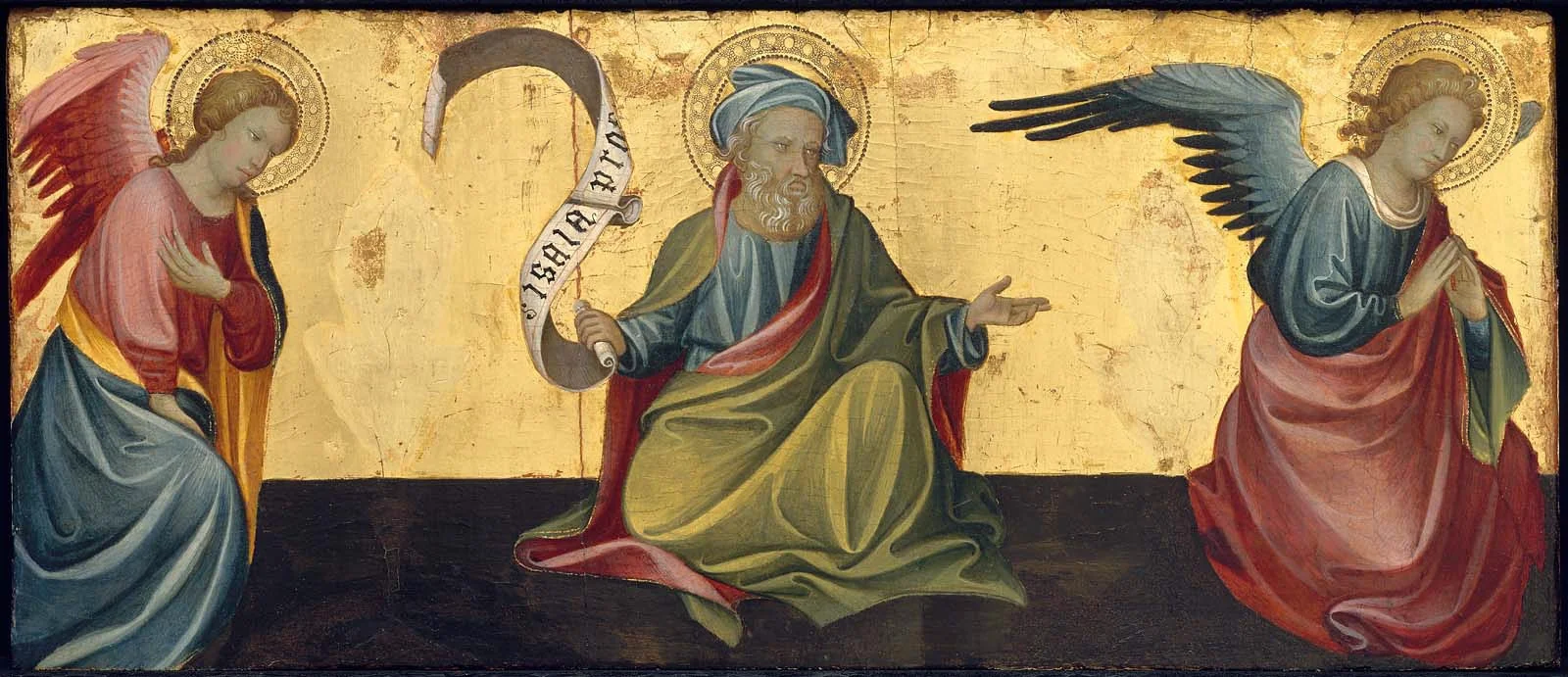 Isaiah with Two Angels, detail