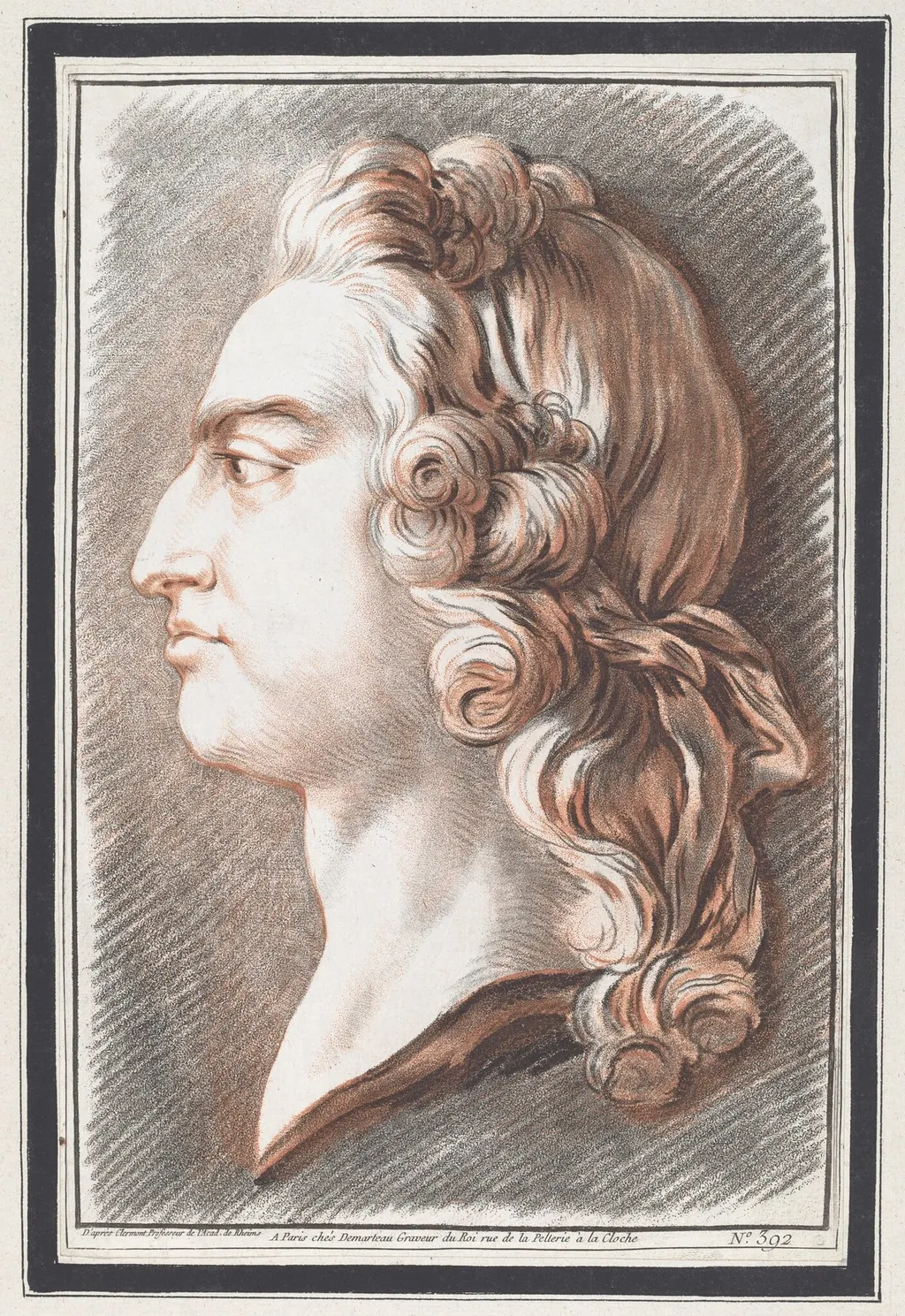 Louis XV, by Gilles Demarteau the Elder, chalk, 1749