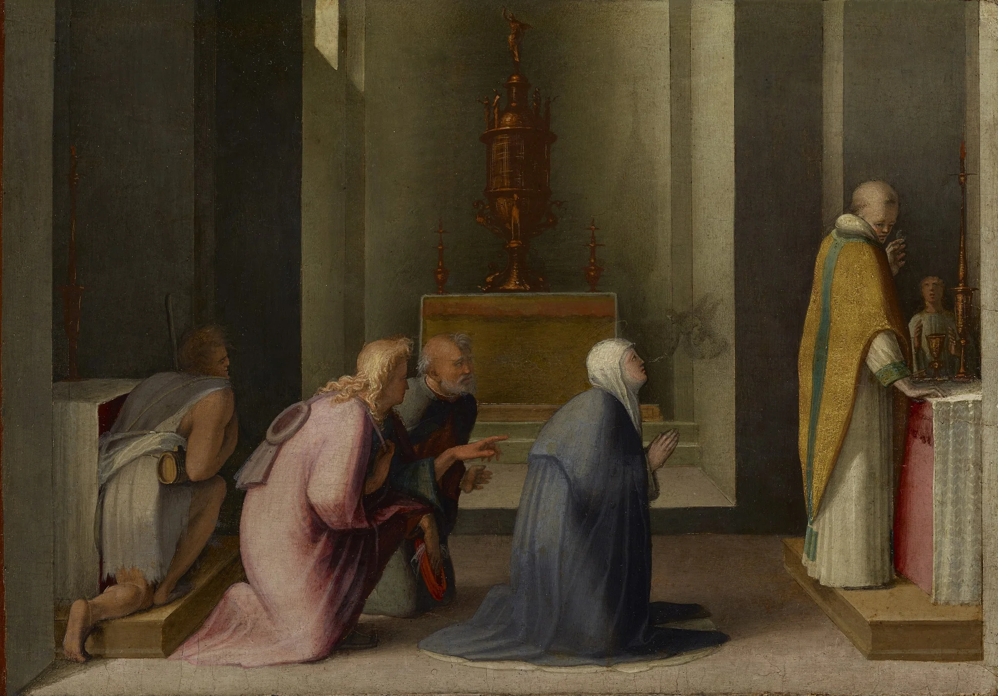 The Miraculous Communion of Saint Catherine of Siena, detail