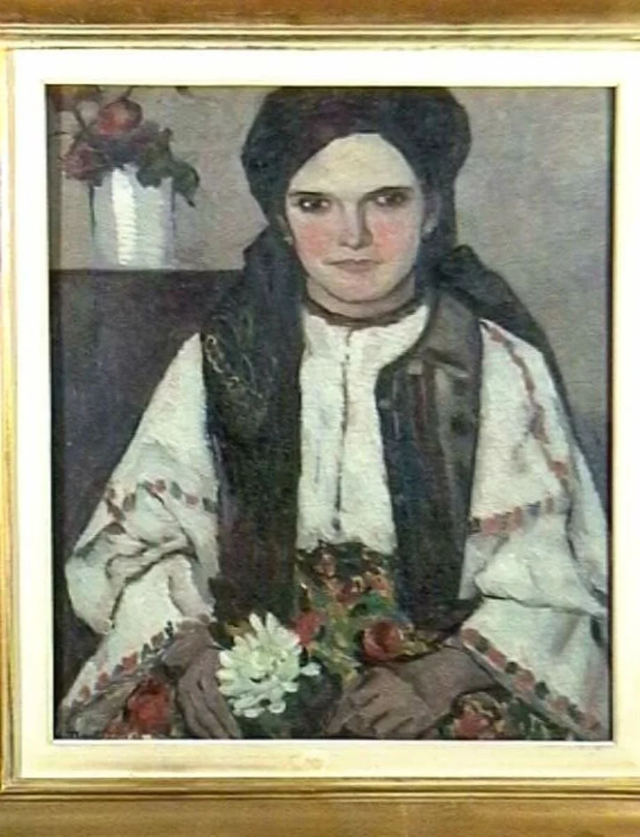 Portret de țărancă, detail