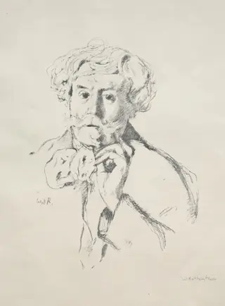 Edmond de Goncourt, by William Rothenstein, 1897