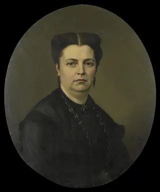 Jeanette Antoinette Pietermaat (1818-70). Echtgenote van Pieter Mijer, by Johan Heinrich Neuman, oil, 1888