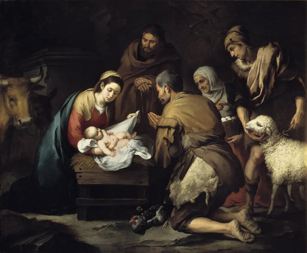 Adoration of the Shepherds, by Bartolomé Esteban Murillo, oil, 1650