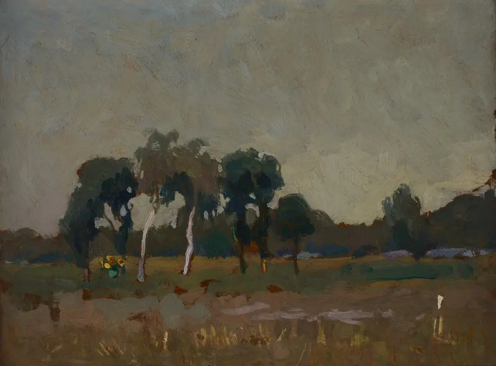 Trees on the Meadow, by Jan Stanisławski, unspecified, 1905