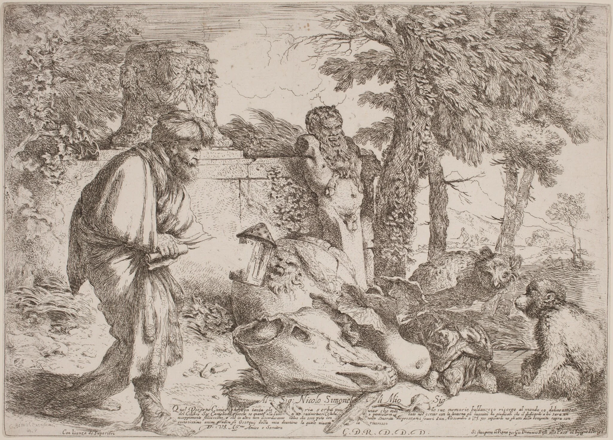 Diogenes Searching for an Honest Man, detail