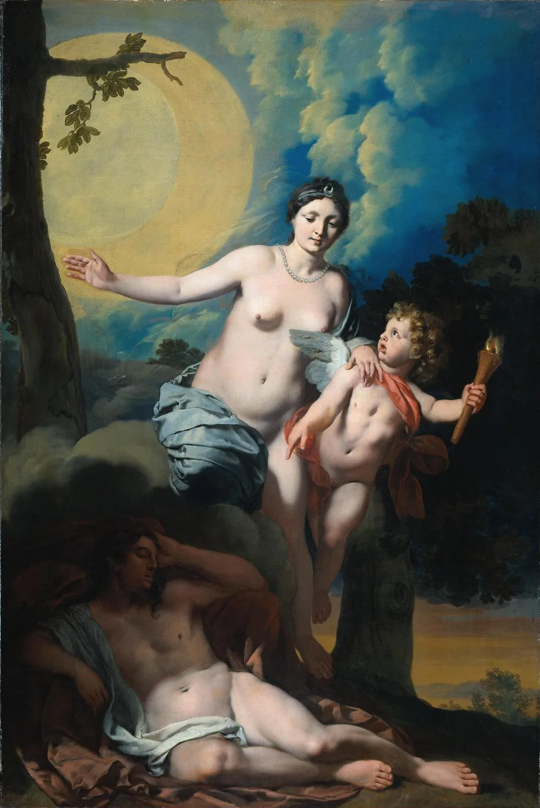 Selene and Endymion, detail