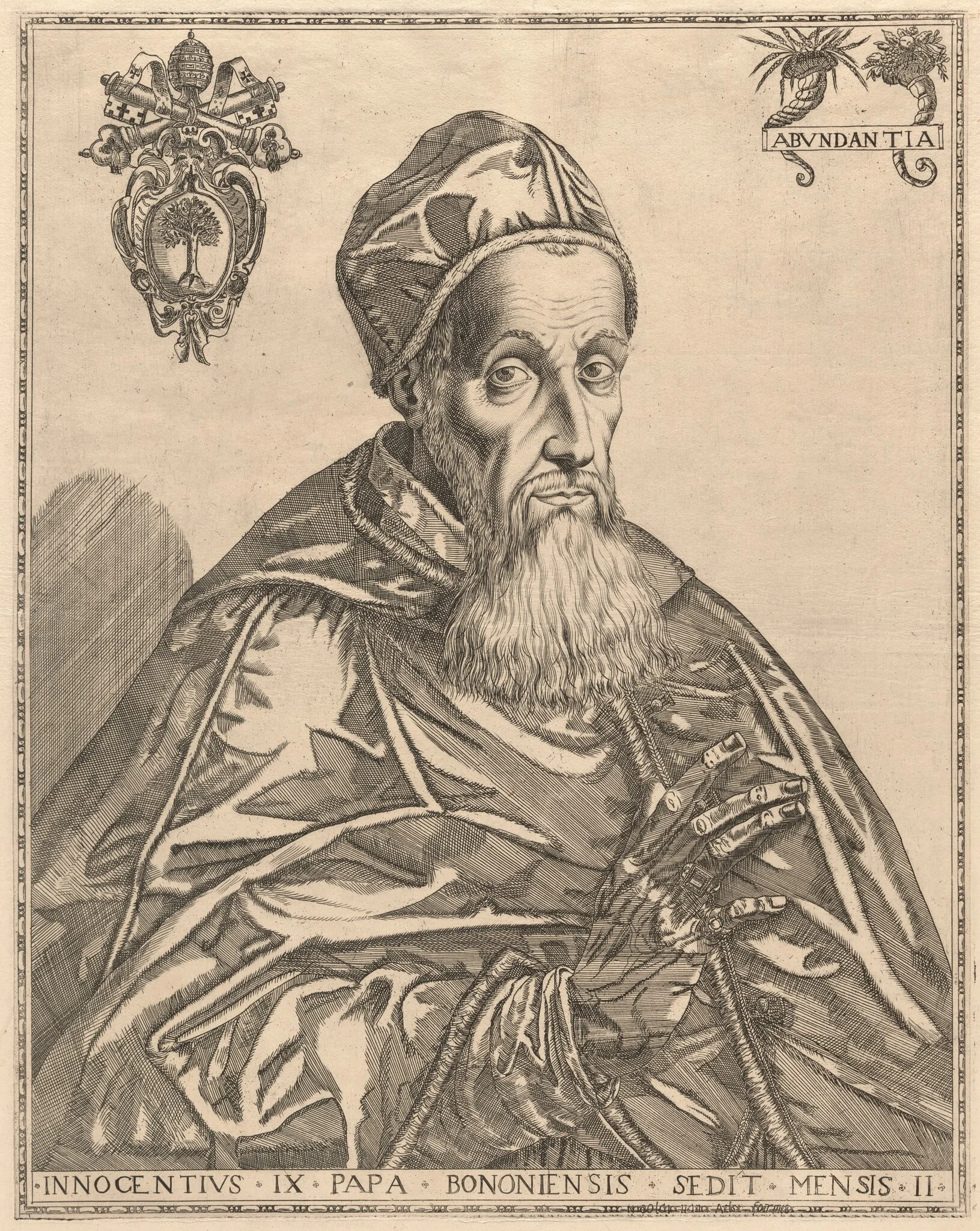 Portrait of Pope Innocent IX, detail