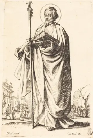 Saint Thomas, by Jacques Callot, ink, 1631