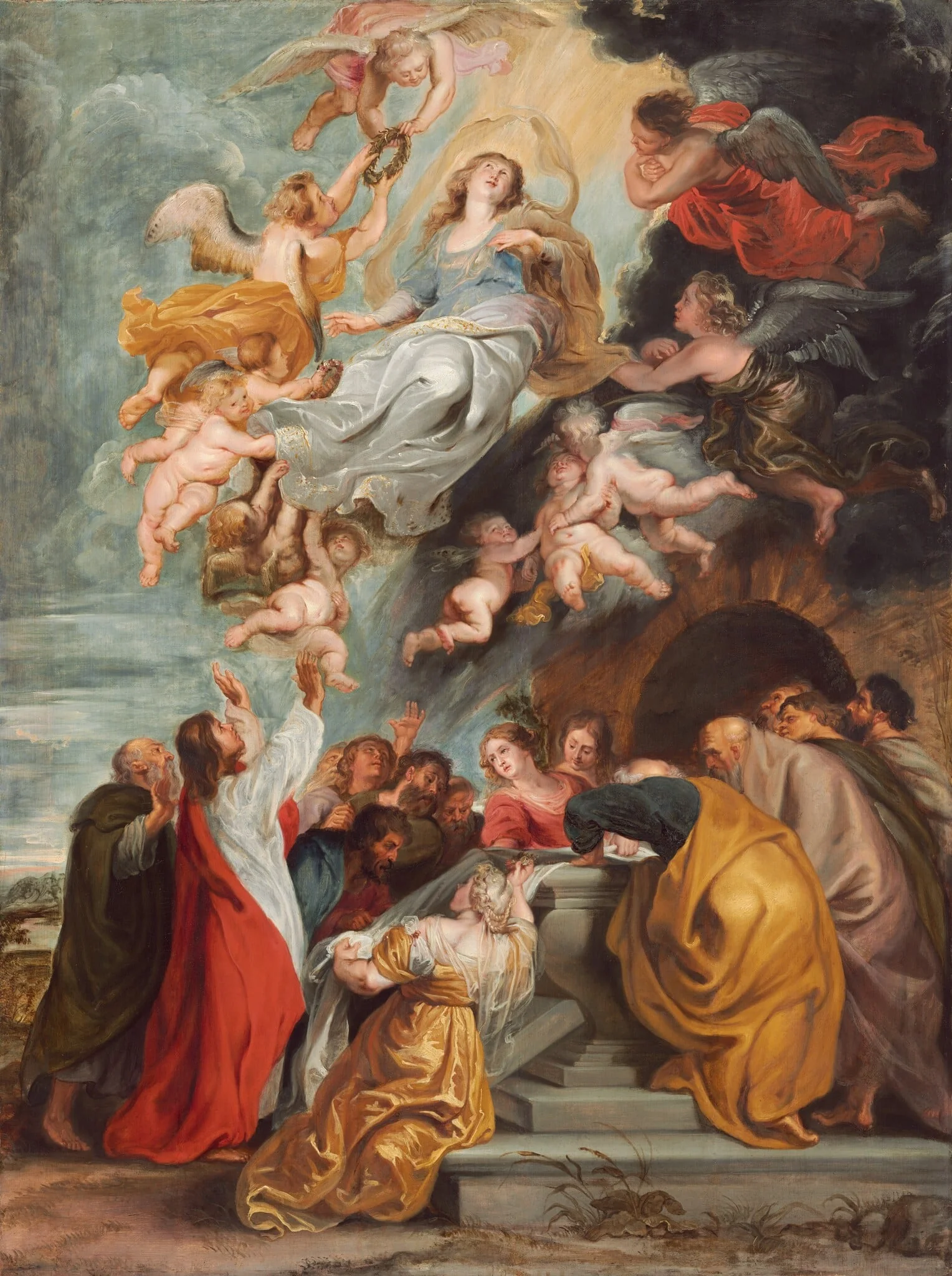 The Assumption of the Virgin, detail