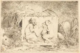 The Satyr's Family (La famille du satyre), by Jean Honoré Fragonard, ink, 1763