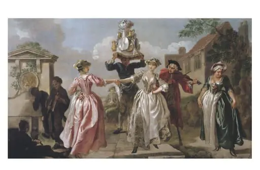 The Milkmaid's Garland, or Humours of May Day, by Francis Hayman, oil, 1742