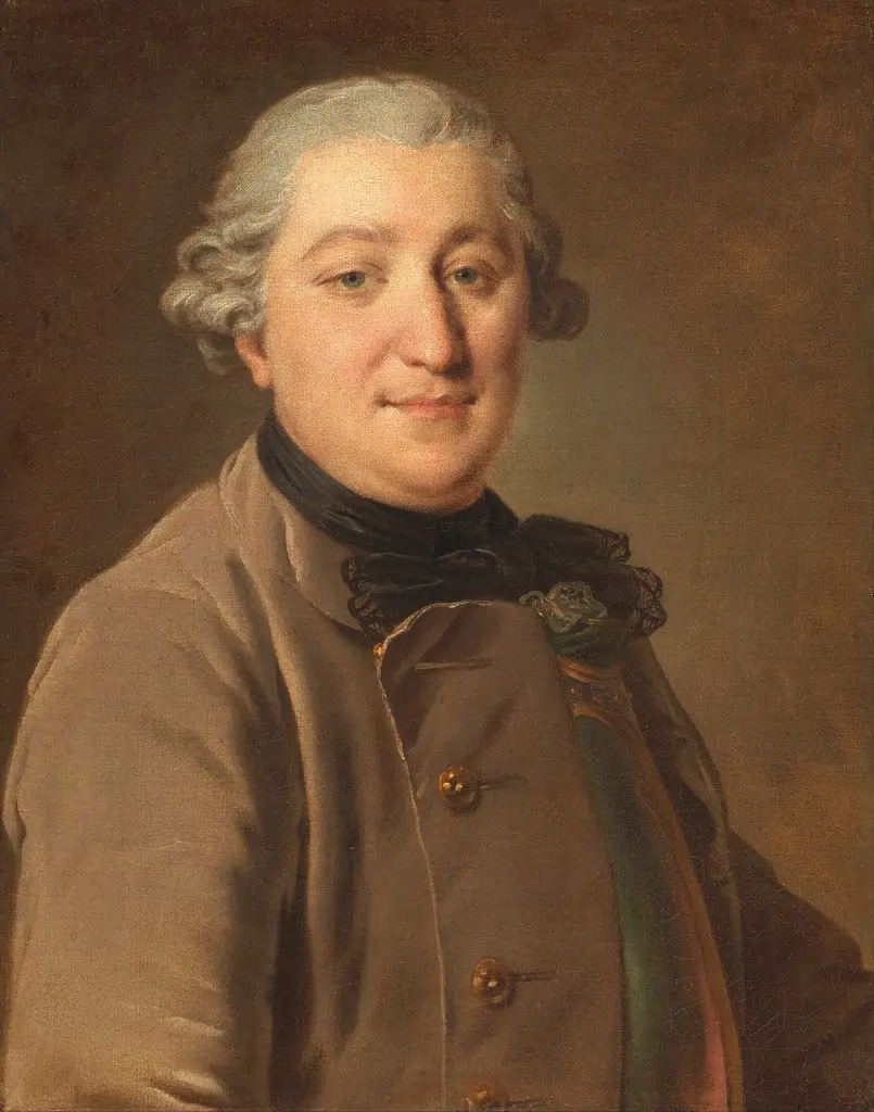 Portrait of Count Ivan G. Orlov, by Fyodor Rokotov, oil, 1762