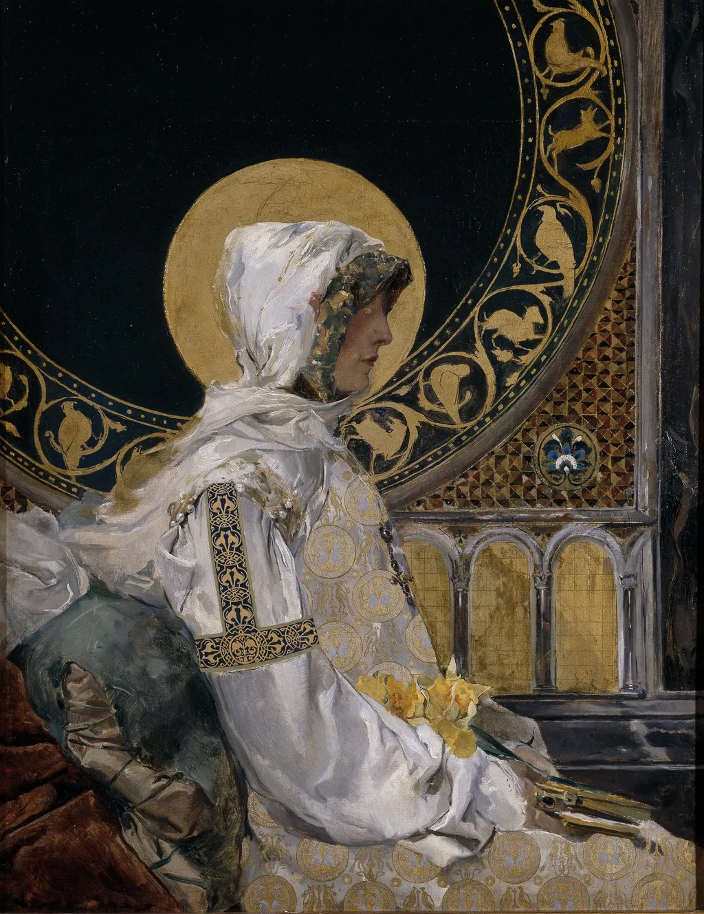 Santa en oración, by Joaquín Sorolla, oil, 1894