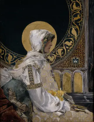 Santa en oración, by Joaquín Sorolla, oil, 1894